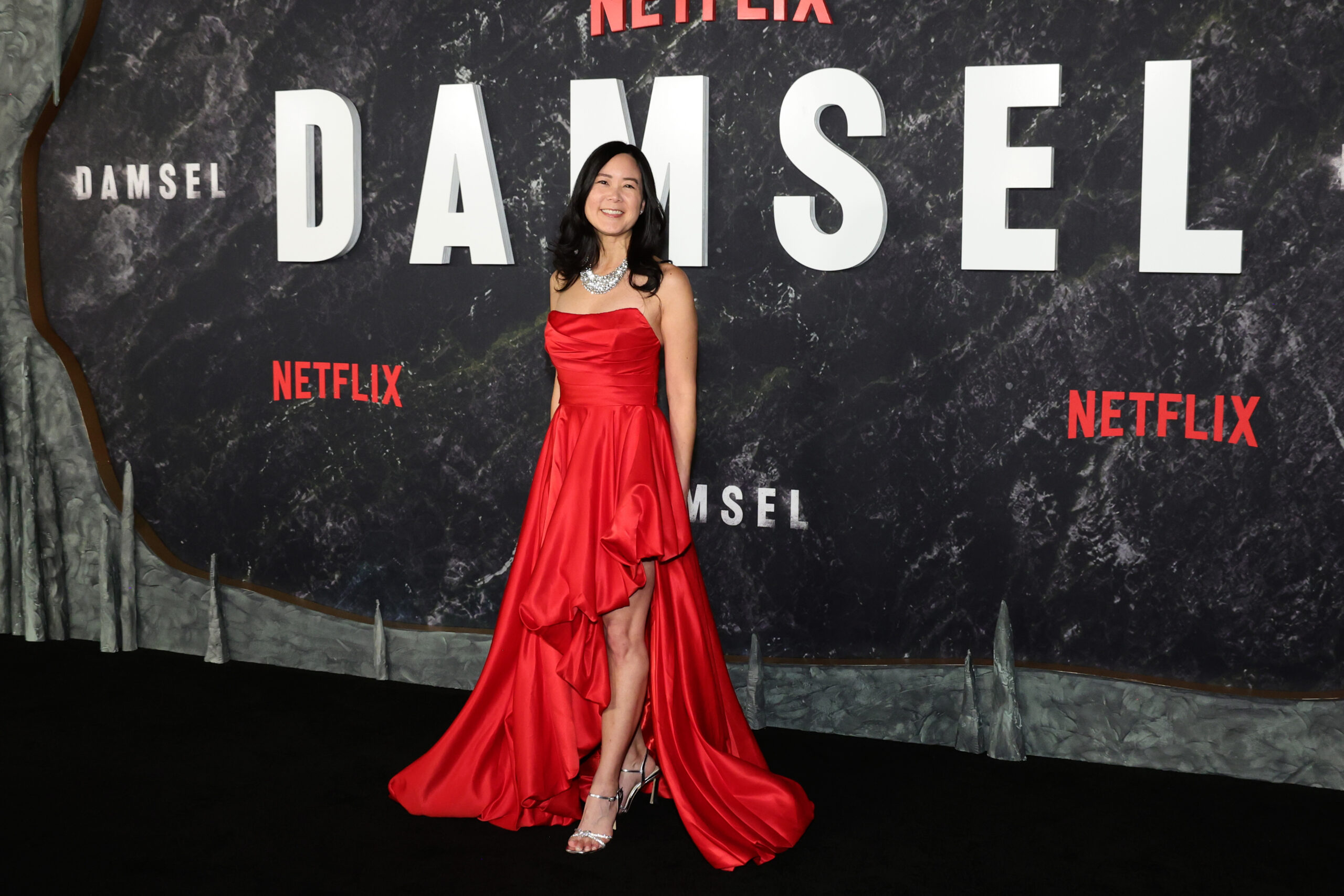 Evelyn Skye attends the Netflix's "Damsel" New York Premiere at Paris Theater on March 01, 2024 in New York City. (Photo by Arturo Holmes/WireImage via Getty Images)